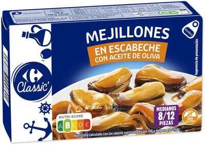 Foto de Mejillones en escabeche con aceite de oliva 8/12