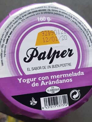 Foto de Yogur con mermelada de arandanos