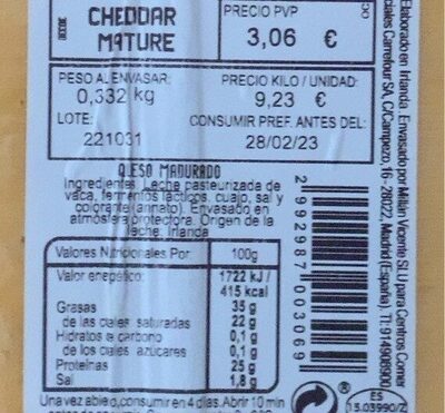 Foto de Queso cheddar mature