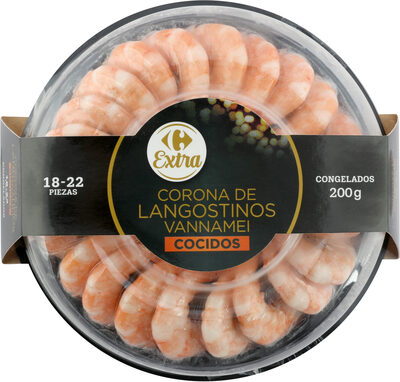 Foto de Corona de langostinos vannamei cocidos