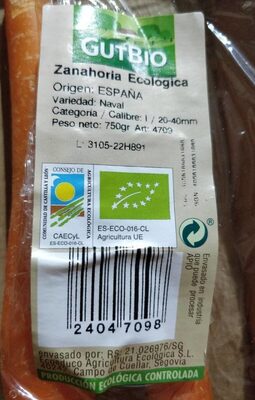 Foto de Pastanaga ecològica, Zanahoria Ecológica