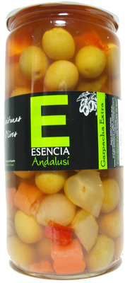 Foto de Aceitunas verdes aliñadas a la gazpacha "Esencia Andalusí"