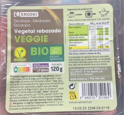 Foto de Escalope Vegetal rebozado VEGGIE