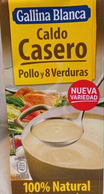 Foto de Caldo casero de pollo y 8 verduras
