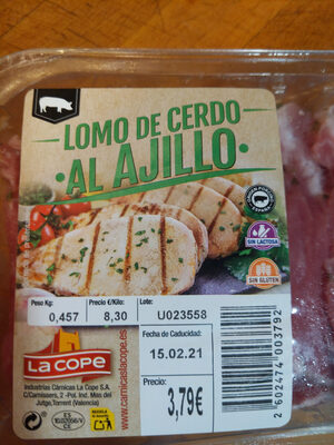 Foto de Lomo de cerdo al ajillo