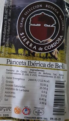 Foto de Panceta Ibérica de Bellota