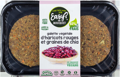 Foto de Hamburguesa vegetal de alubias rojas con chía