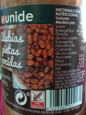 Foto de Alubias pintas cocidas