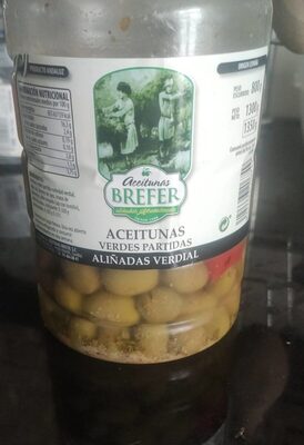 Foto de Aceitunas Verdes Partidas Aliñadas Verdial