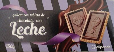 Foto de Galleta con tableta de chocolate con leche