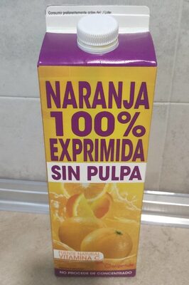 Foto de Zumo de naranja 100% exprimida sin pulpa