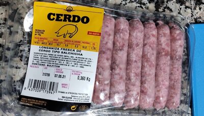 Foto de Longaniza fresca de cerdo tipo salchicha