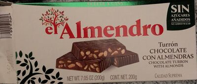 Foto de Turrón chocolate con almendras