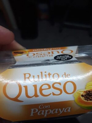 Foto de Rulito de queso con papaya