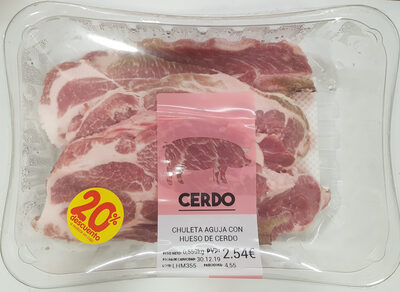 Foto de Chuleta aguja con hueso de cerdo