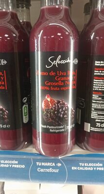 Foto de Jus de raisin Rouge, Grenade et Groseilles Noires 100% fruit pressé
