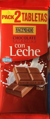 Foto de Chocolate extrafino con leche - Pack 2 tabletas