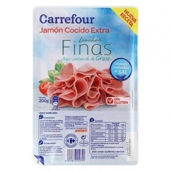 Foto de Jamon Cocido Extra Finas Lonchas Red.Sal