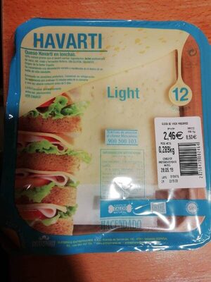 Foto de Queso Havarti en lonchas light