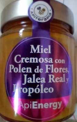 Foto de ApiEnergy miel cremosa con polen de flores, jalea real y propóleo