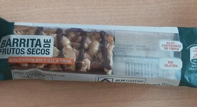 Foto de Barrita de frutos secos con chocolate y sal marina