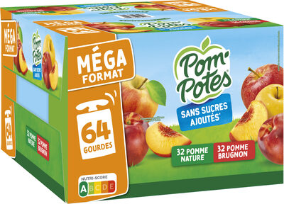 Foto de POM'POTES Compotes Gourdes Pomme, P. Brugn 64x90g Format Familial
