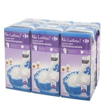 Foto de Leche sin lactosa semidesnatada minibrik