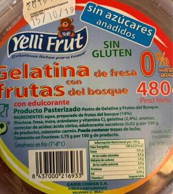 Foto de Gelatina de fresa con frutas del bosque