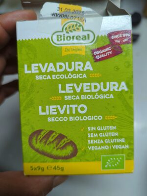 Foto de Levadura Activa Seca 5X9GR Bio - Bioreal