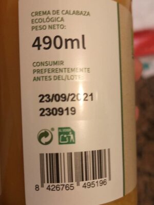 Foto de Crema de calabaza ecológica