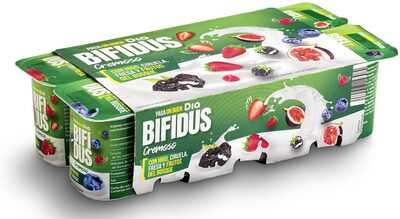 Foto de Bífidus cremoso de higo, ciruela, fresa y frutos del bosque