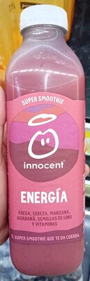 Foto de Super Smoothie Energía Fresa, Cereza, Manzana, Guaraná, Semillas de Lino y Vitaminas