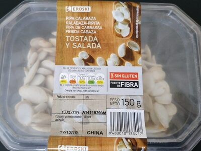 Foto de Pipa de calabaza tostada y salada