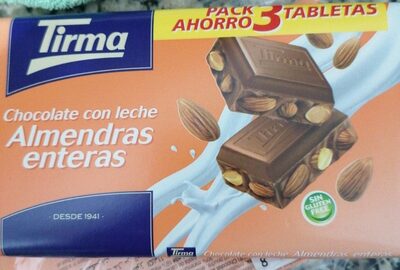 Foto de Chocolate con leche almendras enteras