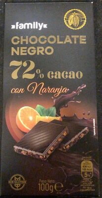 Foto de Chocolate negro 72% cacao con naranja