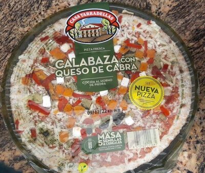 Foto de pizza de calabaza con queso de cabra