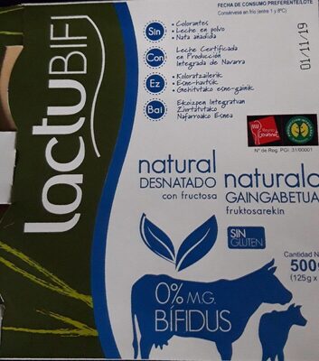 Foto de Yogurt natural desnatado con fructosa