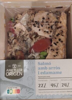 Foto de Salmó amb arròs i edamame