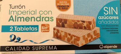 Foto de Turrón imperial con almendras sin azúcar