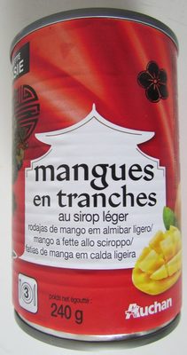 Foto de mangues en tranches au sirop léger