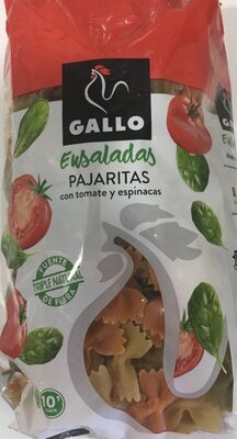 Foto de Pajaritas con tomate y espinacas