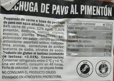 Foto de Pechuga de Pavo al Pimentón
