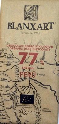 Foto de Chocolate negro ecológico Peru 77 %
