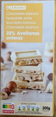 Foto de Chocolate blanco 25% avellanas enteras