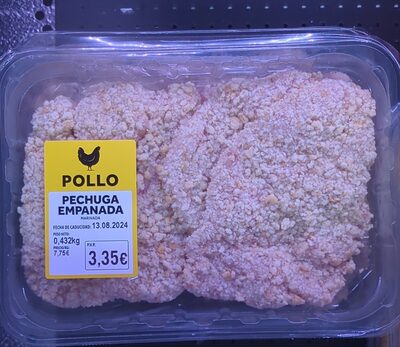 Foto de pechuga de pollo empanada