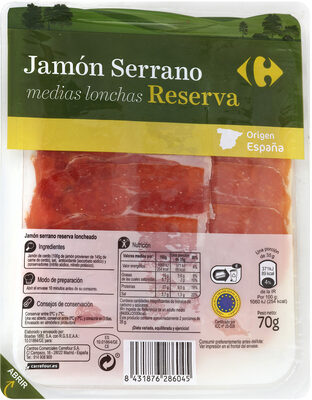 Foto de Jamon Serrano Reserva Medias Lonchas