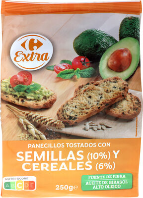 Foto de Panecillos tostados con semillas y cereales