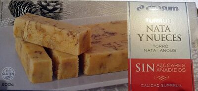Foto de Turrón nata y nueces 0% azúcares añadidos