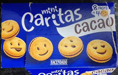 Foto de Galletas mini caritas con crema de cacao