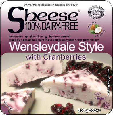 Foto de Queso vegetal estilo wensleydale con arándanos
